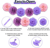 Purple Pink Birthday Decorations Princess Party Decorations for