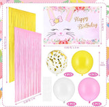 30 Pcs Easter Bunny Happy Birthday Decorations Set Include Rabbit