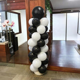 YMSZ Black and White Balloons Garland Arch Kit, 134pcs White Balloon