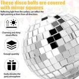 Geetery 70 Pcs Disco Ball Cake Topper Various Sizes Reflective Mirror