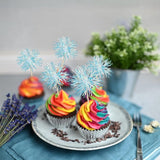 Gyufise 30Pcs Foil Firework Cupcake Toppers Sparkle Tinsel Cake #6