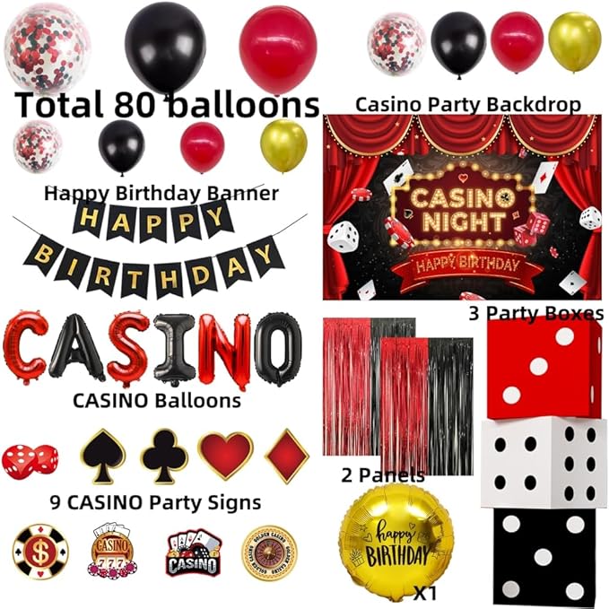 Casino Theme Party Decoration Las Vegas Birthday Party Casino