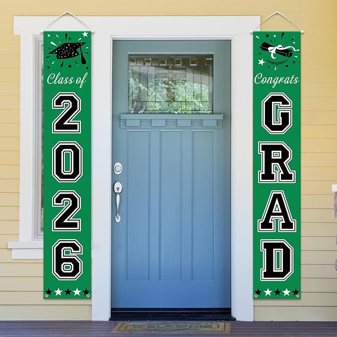 DAZONGE Green Graduation Decorations 2026 - Class of 2026 Porch