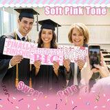 24 Designs Pink Bow Graduation Photo Booth Props Class of 2026