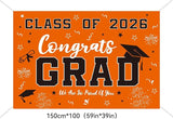 Graduation Decorations 2026 Orange Set, Congrats Grad Decor Set with