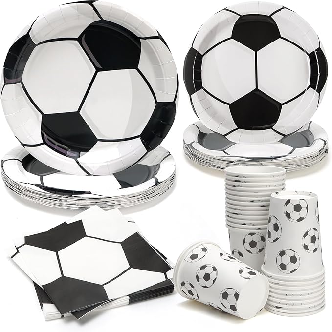 96pcs Soccer Plates Party Supplies Soccer Theme 9 7 Paper Plates and