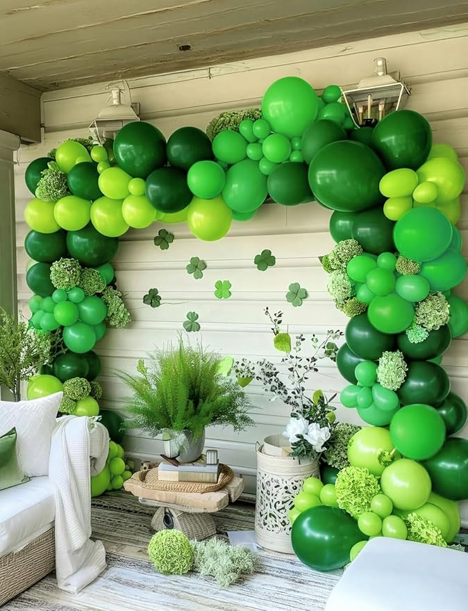 Green Balloons, 50 Pcs Dark & Lime Green Balloons 12 Inch Latex