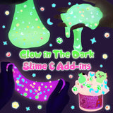 LAWOHO 6 Pack Pink Slimes, Glow in the Dark Cloud Slime kit for Girls
