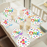 96pcs Rainbow 1st Birthday Plates and Napkins Confetti Happy