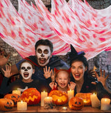 Halloween Blood Creepy Cloth 315 x 79 Inch Scary Spooky Cloth for