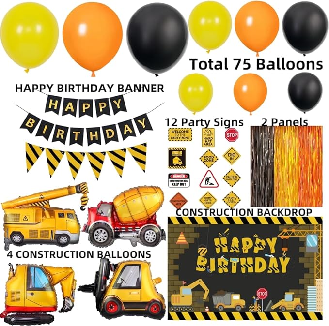 Construction Birthday Party Supplies Dump Truck Party Decorations