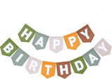 Wild One Felt Green Happy Birthday Banner Birthday Decorations for
