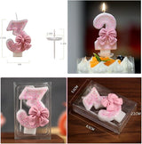 Pink Bow Candle 1,First Birthday Candle Girl,Coquette 1 Candles,1