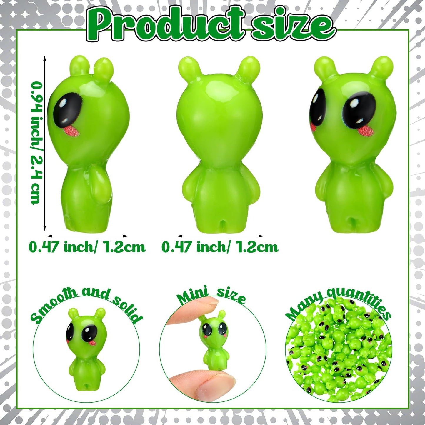 100 Pcs Resin Mini Alien Figures Bulk Tiny Alien Figurine