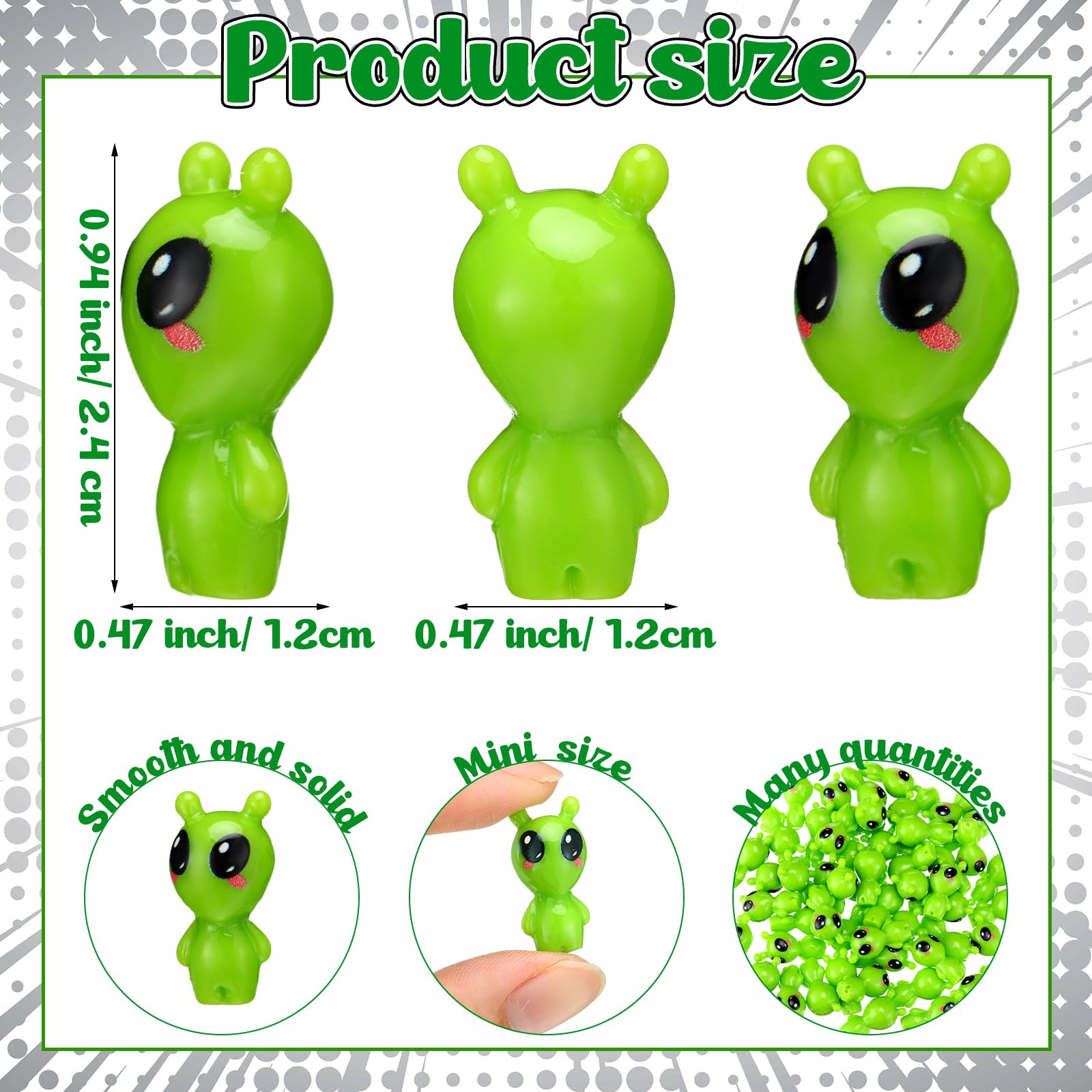 100 Pcs Resin Mini Alien Figures Bulk Tiny Alien Figurine