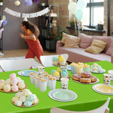 QZYL 4 PCS Plastic Tablecloth, 54 x 108 Inches Waterproof Disposable