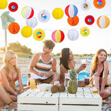 18 Pcs Summer Beach Theme Party Decorations Beach Ball Paper