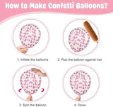 Pink Graduation Balloons,12 Inch Pink and Rose Gold Printed 2026,You