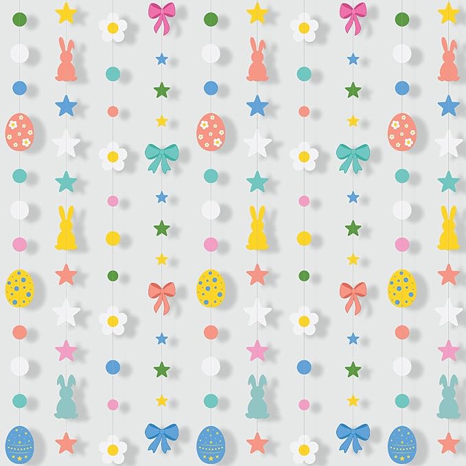 Easter Garland 3.2 Feet 10 Strings No DIY Easter Decorations for