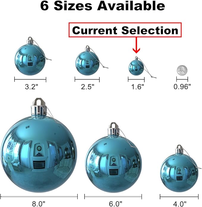 GameXcel Christmas Balls Ornaments for Xmas Tree - Shatterproof Christ