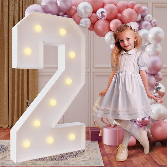 imprsv 4FT Marquee Numbers, Light Up Numbers for 21st Birthday