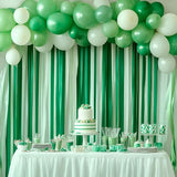 Captain Décor 12 Crepe Paper Streamers Rolls, 984ft Pack of12 Green &