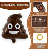 6 Pcs Funny Poop Balloons,22 Inch Poo Aluminum Foil Balloon,Prank