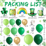 St Patricks Day Balloon Arch Kit 157Pcs Green Gold Lucky One Balloon