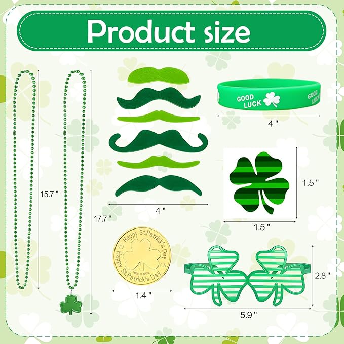 St Patrick's Day Accessories 168 PCS Saint Patricks Party