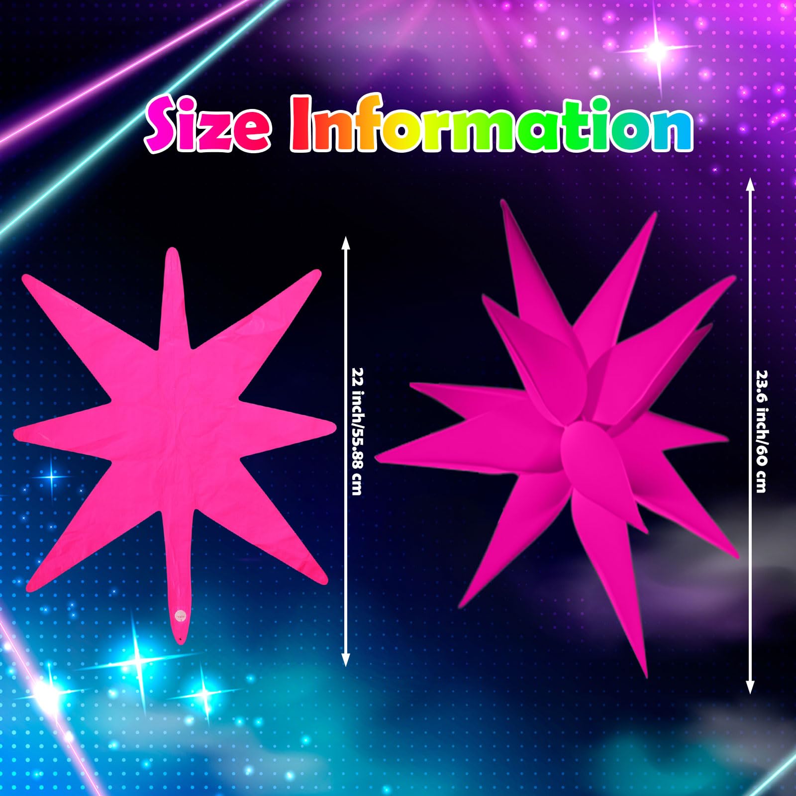 Vertintong 12 Pcs Explosion Glow in The Dark Neon Balloons Foil