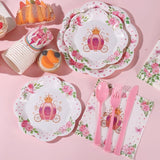 175PCS Pink Princess Birthday Party Decorations Pink Four Ever a