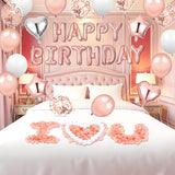 Pink Birthday Balloons Decorations Rose Gold Birthday Balloon