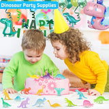 16PCS Glow in Dark Mini Dinosaur Figures for Kids Birthday Party