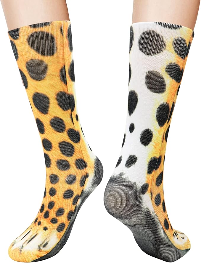 FreeNFond Funny Animal Paw Socks Gag Gifts for White Elephant Gift #4