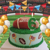 Football Candles 16,16 Candles for Birthday Cake Boy,Number 16