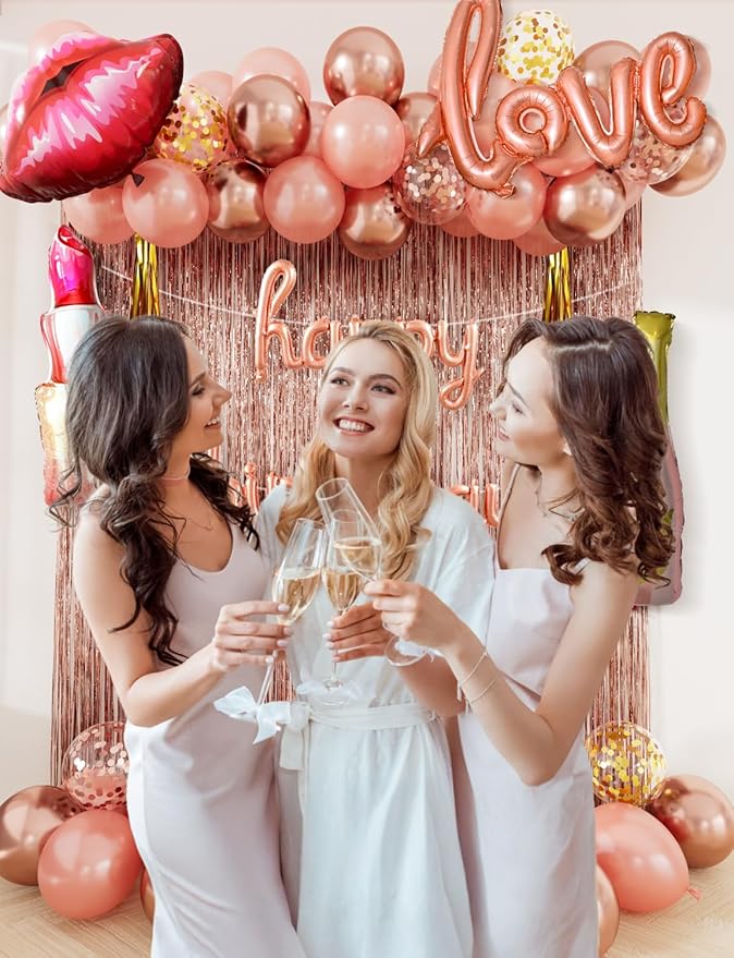 Rose Gold Happy Birthday Decorations for Women and Girls – Rose Gold