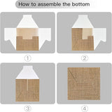Burlap Print Baby Shower Boxes for Gender Reveal Party Gender