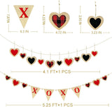 Valentine's Day Party Decorations Felt XOXO Sign Triangle Pennant