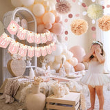 Blush Beige Birthday Decorations Party Décor for Women Boho Party