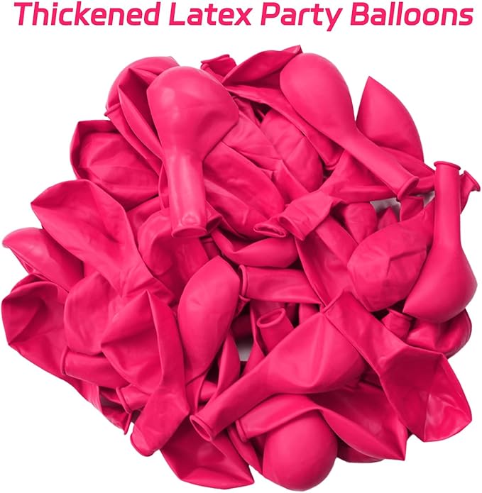 Hot Pink Balloons 100 pcs 12 inch Thicken Latex Hot Pink Balloon Pink