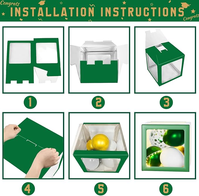 Graduation Decorations 2026 - Green and Gold Graduation Decorations -