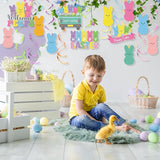 36 Pcs Easter Bunny Hanging Swirls Easter Party Decorations Happy