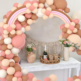 Boho Balloon Garland Blush Nude Dusty Pink Brown White Sand Long