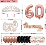 60th Birthday Decorations for Women 32PCS 60th Birthday Party