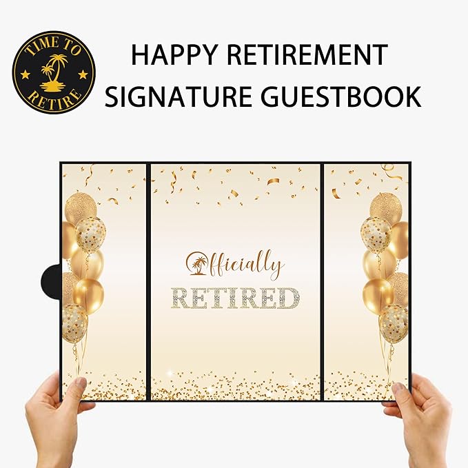 Black Gold Retirement Decorations Officially Retired Alternative