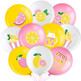 Aoriher 63 Pcs Lemon Balloons Lemonade Party Decorations Yellow Pink