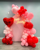 Valentines Day Balloons Garland Arch Kit Different Size Red Pink and