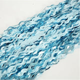 4 Pack Wavy Blue Foil Fringe Curtain 3.3x6.6 Feet | Blue Streamers