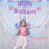 BRAVESHINE Iridescent Hanging Butterfly Foil Fringe Curtain - 2 Pack