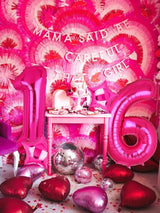 40 Inch Number Balloons Hot Pink 1 Anniversary Event Celebration